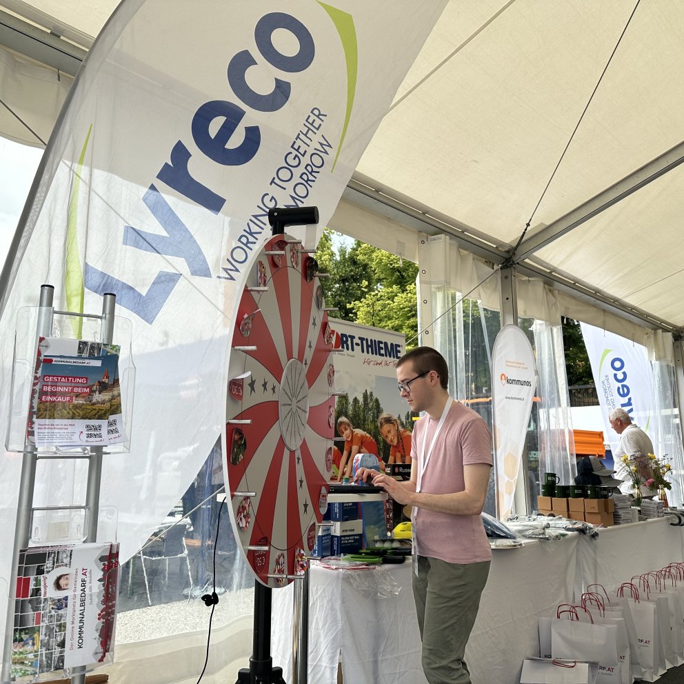 lyreco beach flagg at innsbruck fair