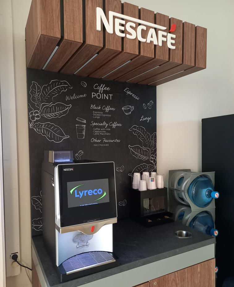 Nescafé coffee corner at Lyreco HQ in Pezinok, Slovakia