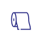 blå ikon av toalettpapper