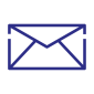 blå ikon av ett brev