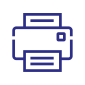blå ikon av en skrivare
