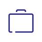 blå ikon av en väska