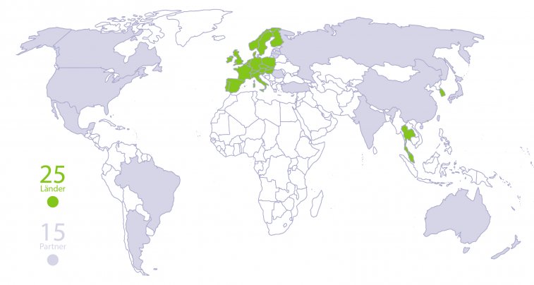 Internationale Präsenz Lyreco in 42 liefert in 42 Länder